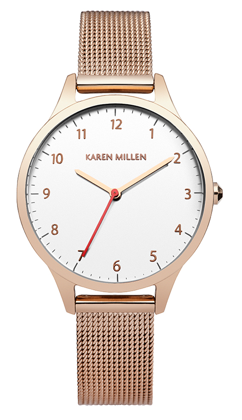 Γυναικείο ρολόι KAREN MILLEN, με μπρασελέ.