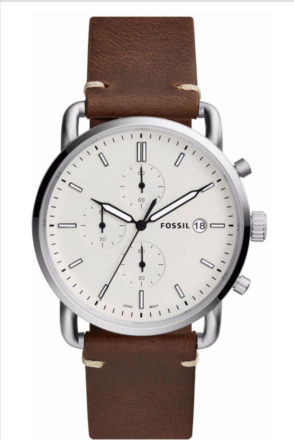 FOSSIL The Commuter Brown Leather Chronograph