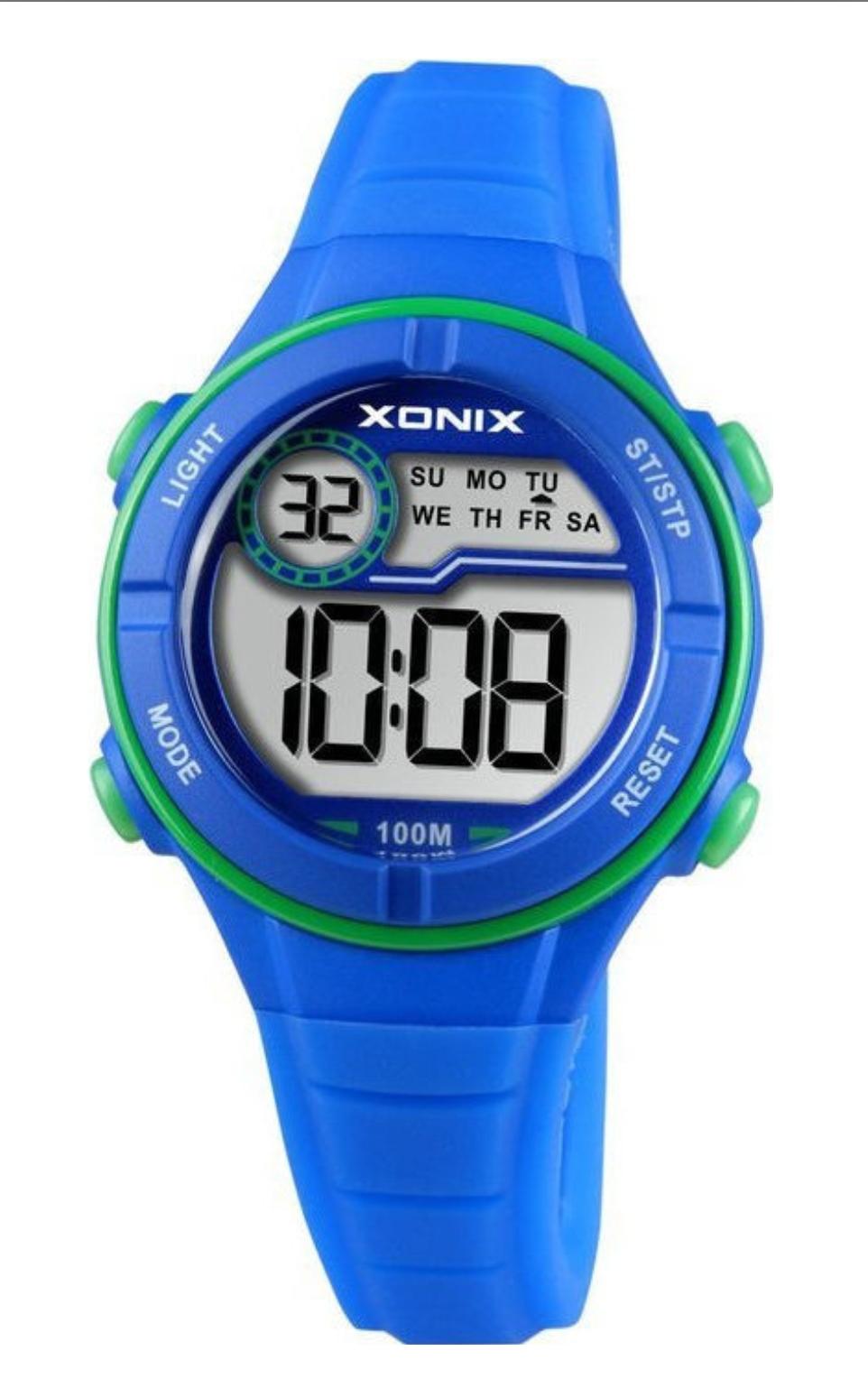 HONIX Childrens Watch with timer and blue rubber strap. BAI-004.