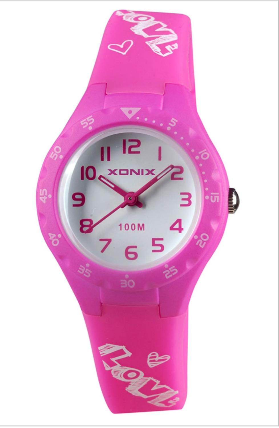 Παιδικό Ρολόι ΧΟΝΙΧ Κids Fuchsia Silicone Strap. AAM-002.