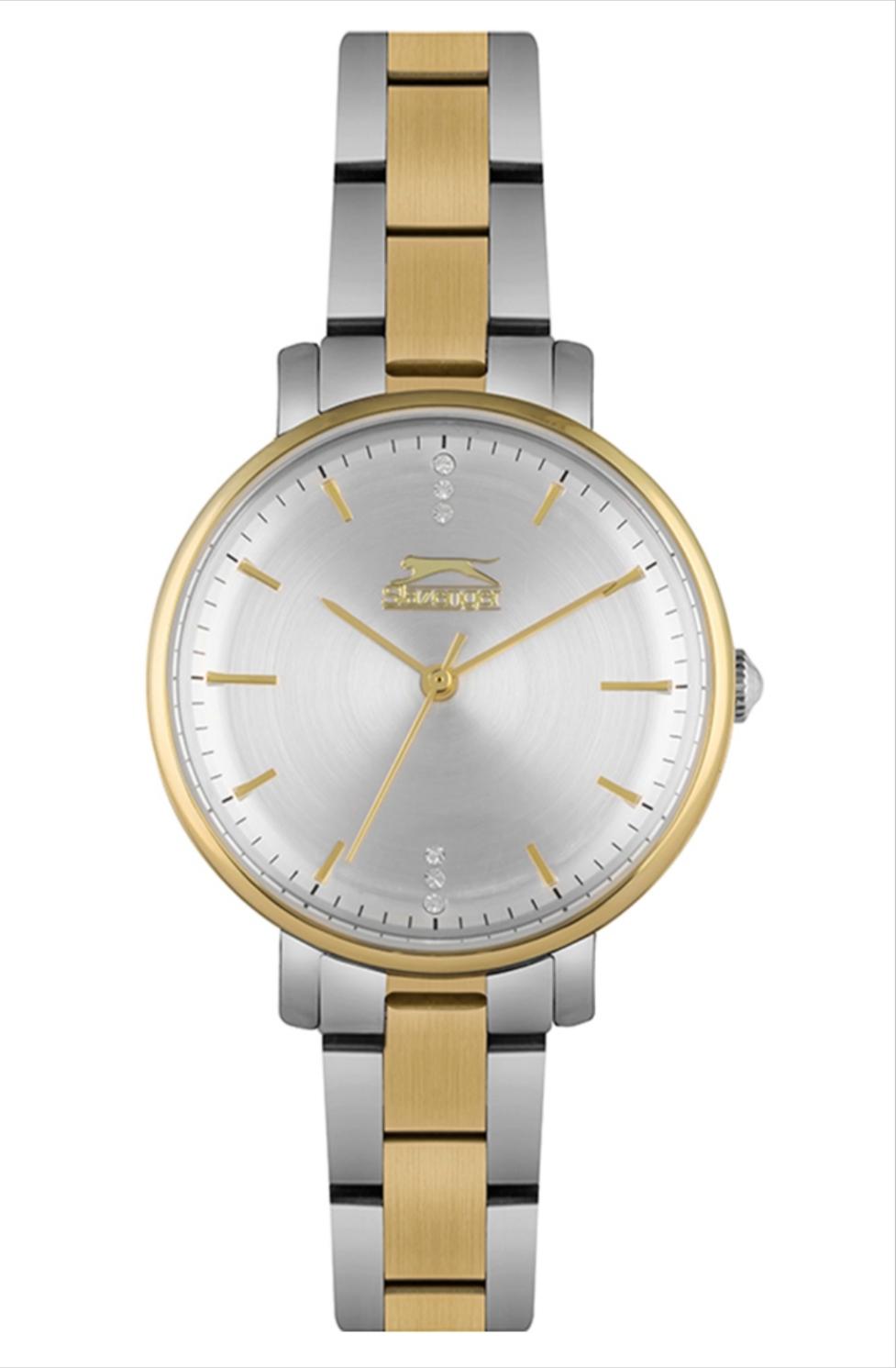 Γυναικείο Ρολόι Slazenger Crystals Two Tone Stainless Steel Bracelet. SL.9.6226.3.01