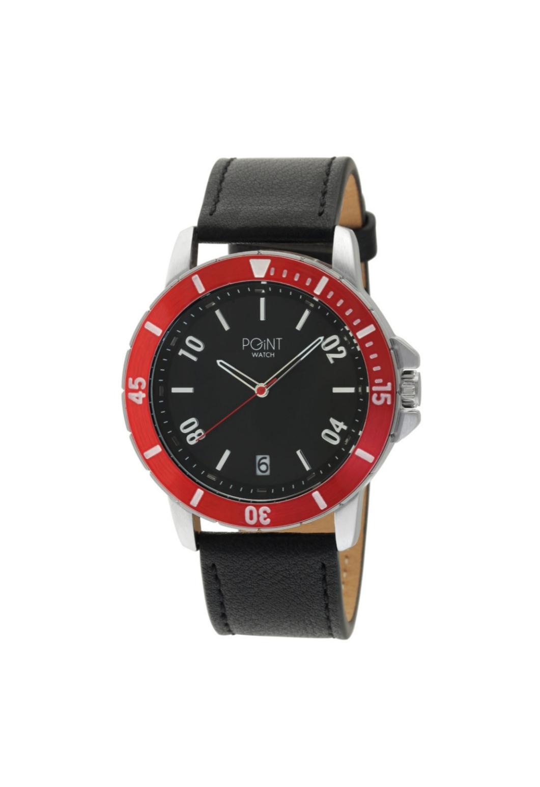 Aνδρικό Ρολόι Mars Black Leather Strap SK11.