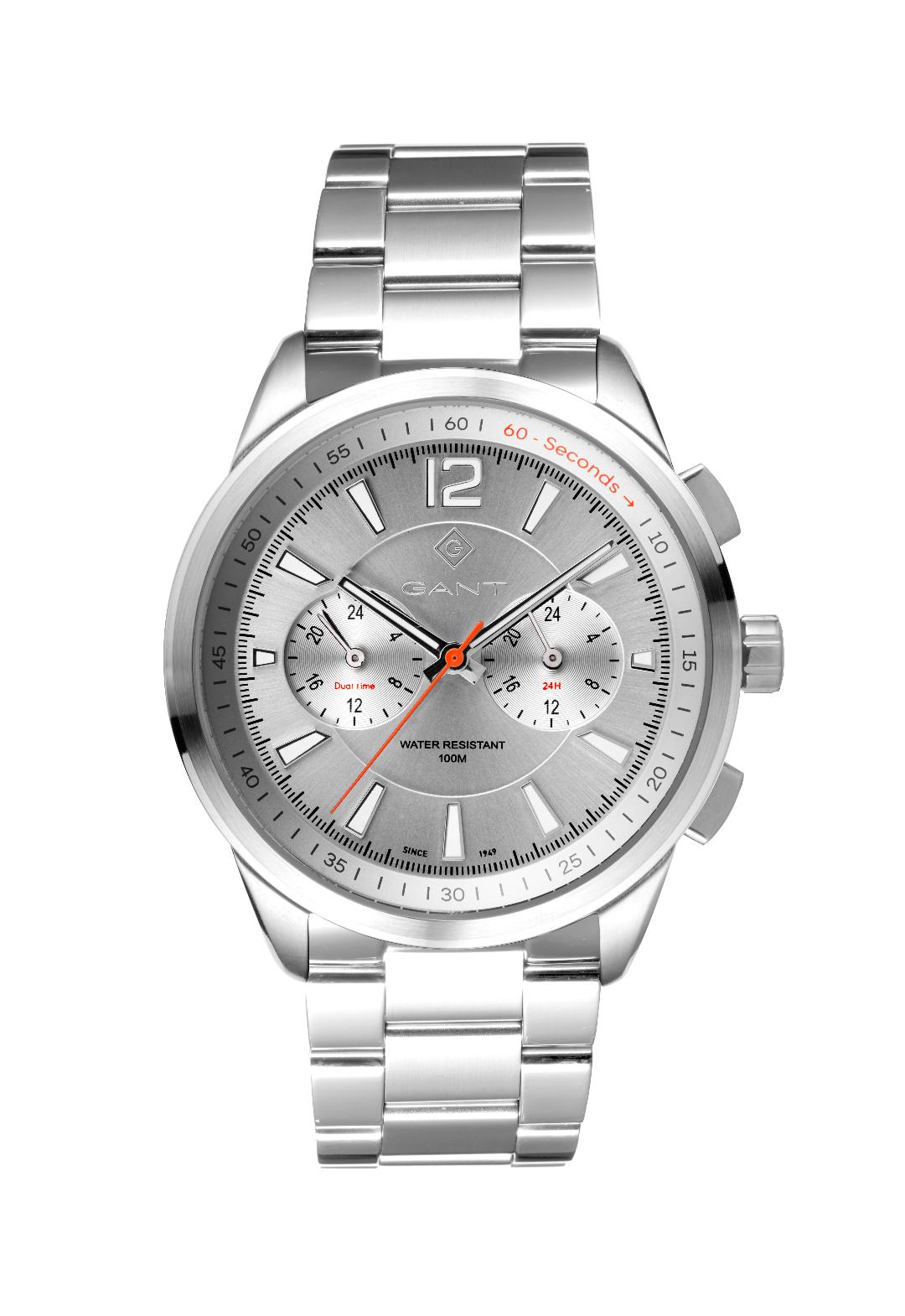 Ανδρικό Ρολόι GANT Walworth Silver Stainless Steel Multifunction.