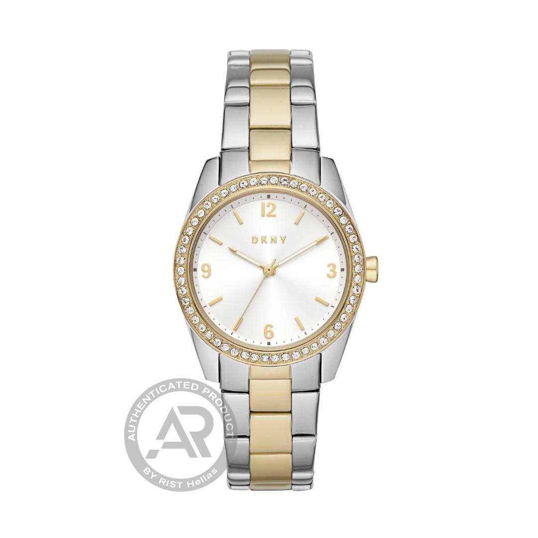 Γυναικείο Ρολόι DKNY Nolita Crystals Two Tone Stainless Steel Bracelet.