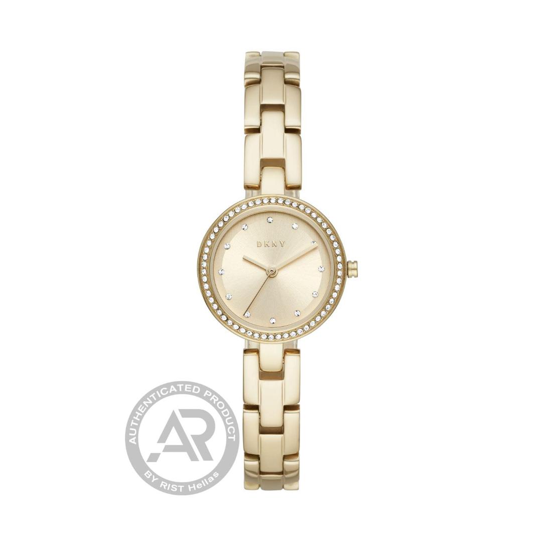 DKNY City Link Crystals Gold Stainless Steel Bracelet.