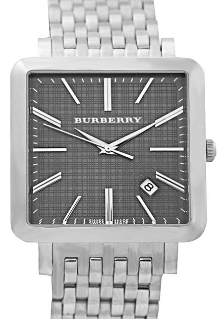 Ανδρικό ρολόι BURBERRY, από ανοξείδωτο ατσάλι, με μπρασελέ.