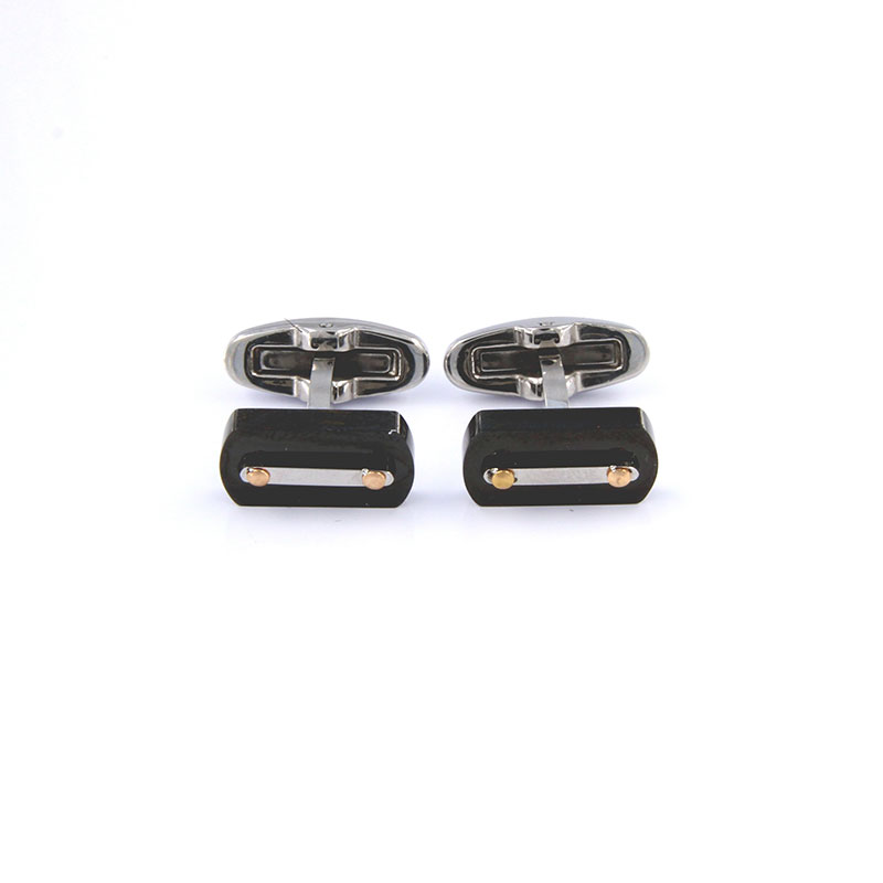 Mens Cufflinks made of black platinum and stainless steel from the company EMU.
