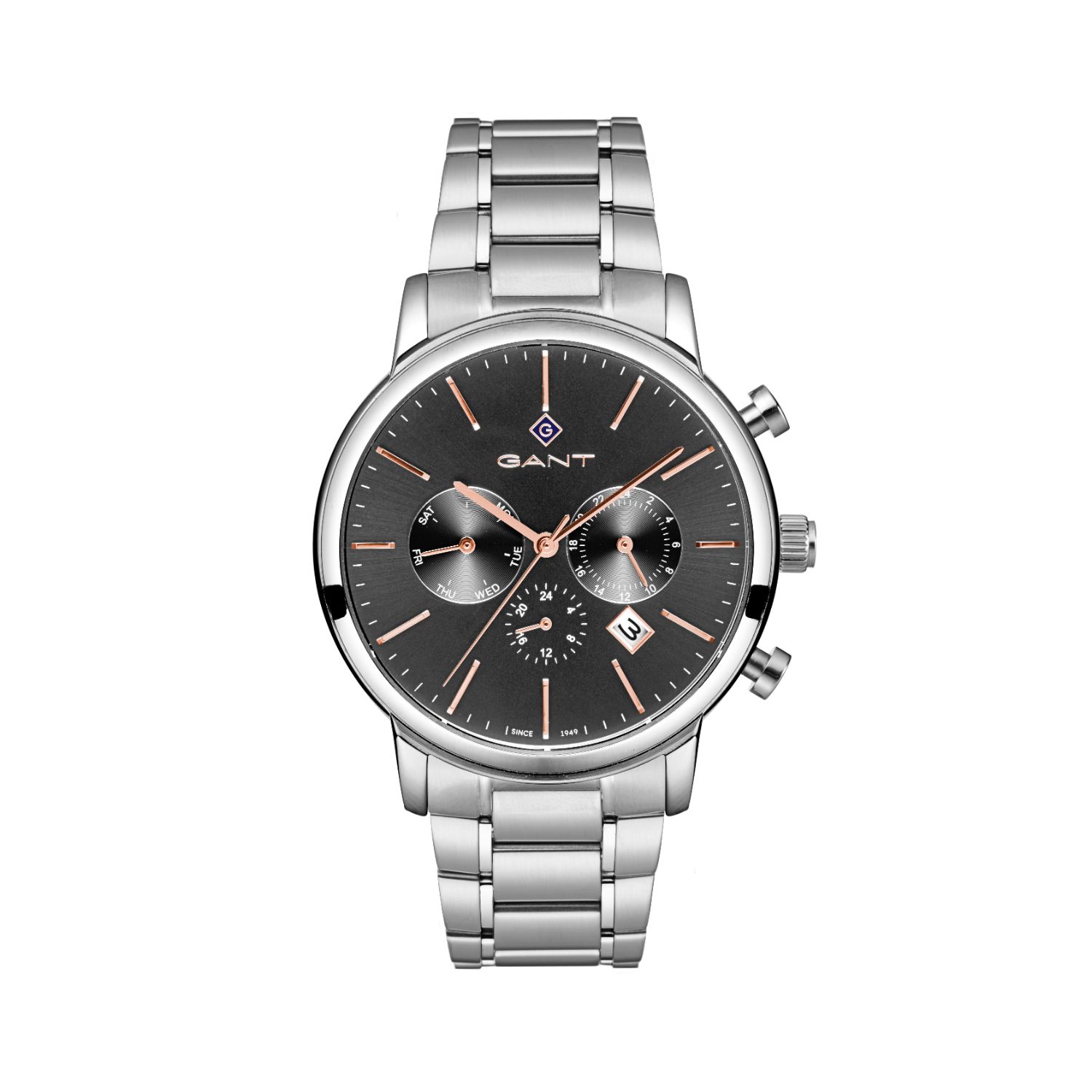 Gant Cleveland G132003 Quartz Πολλαπλών ενδείξεων Ανοξείδωτο ατσάλι Μπρασελέ Γκρι χρώμα καντράν
