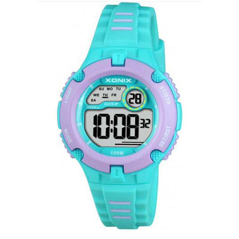 XONIX Kids IV-003 Chrono Light Blue Silicone Strap.