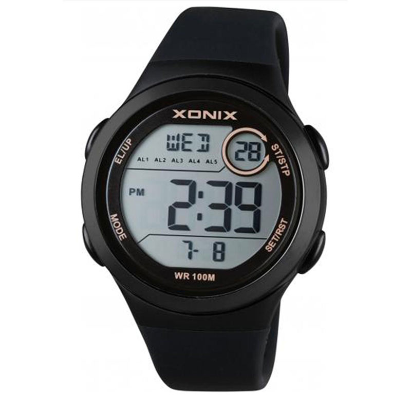 XONIX Black Rubber Strap DAO-A07.