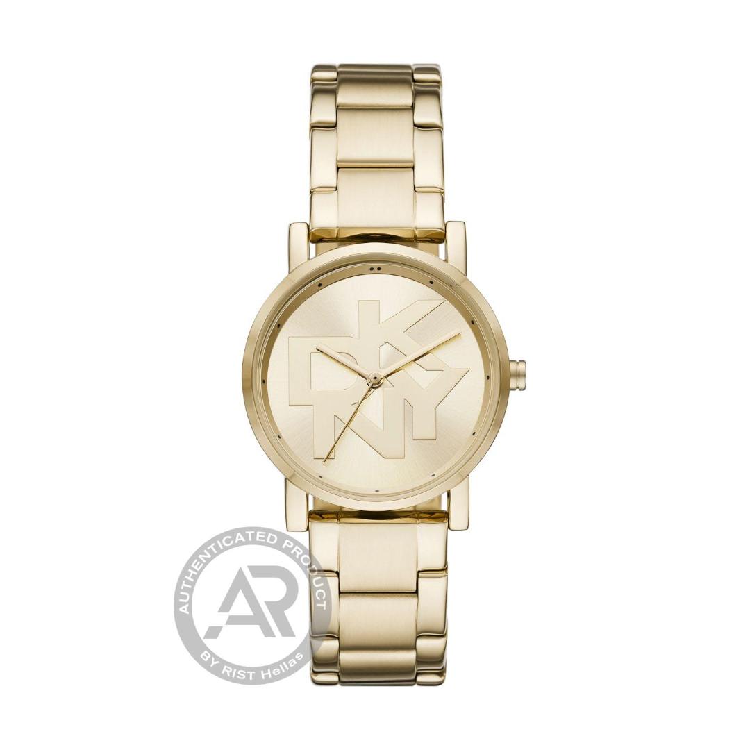 DKNY Soho Watch with Metallic Gold Bracelet in Gold color dial NY2959.