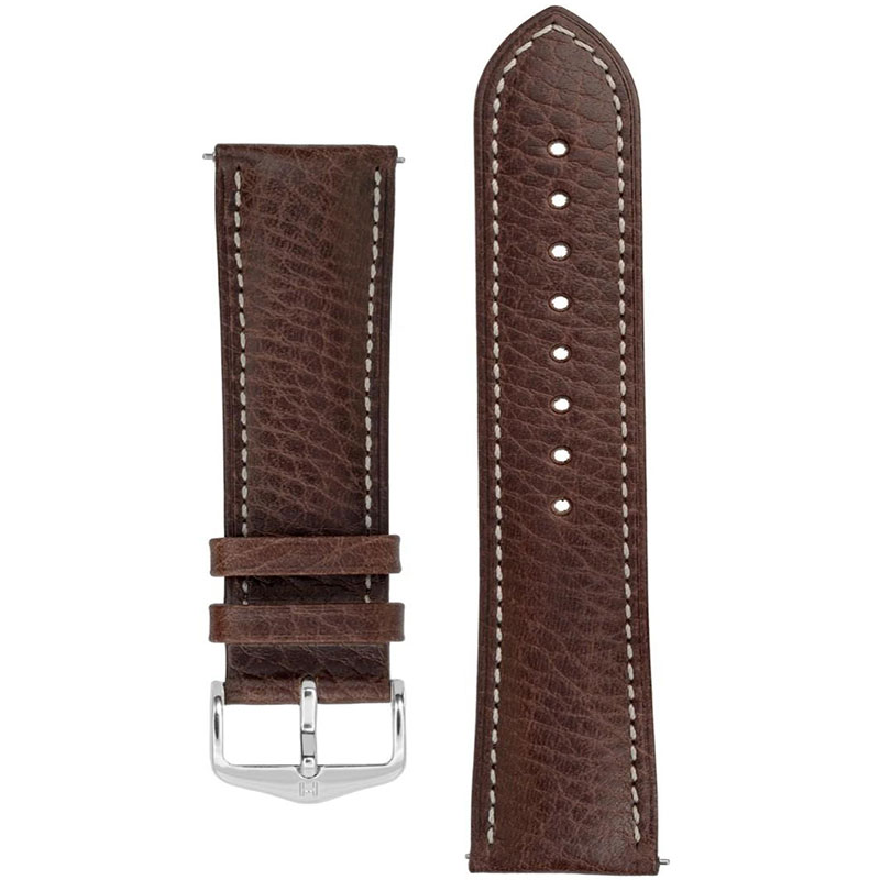 HIRSCH Boston Brown Leather Strap 22mm.