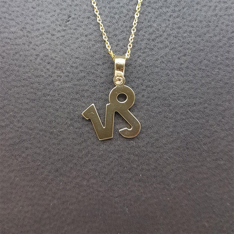 Handmade gold sign K14, Capricorn.