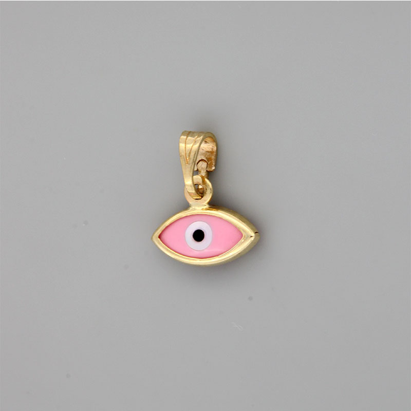 Gold pink eye with a triangle ring for Girl K9.