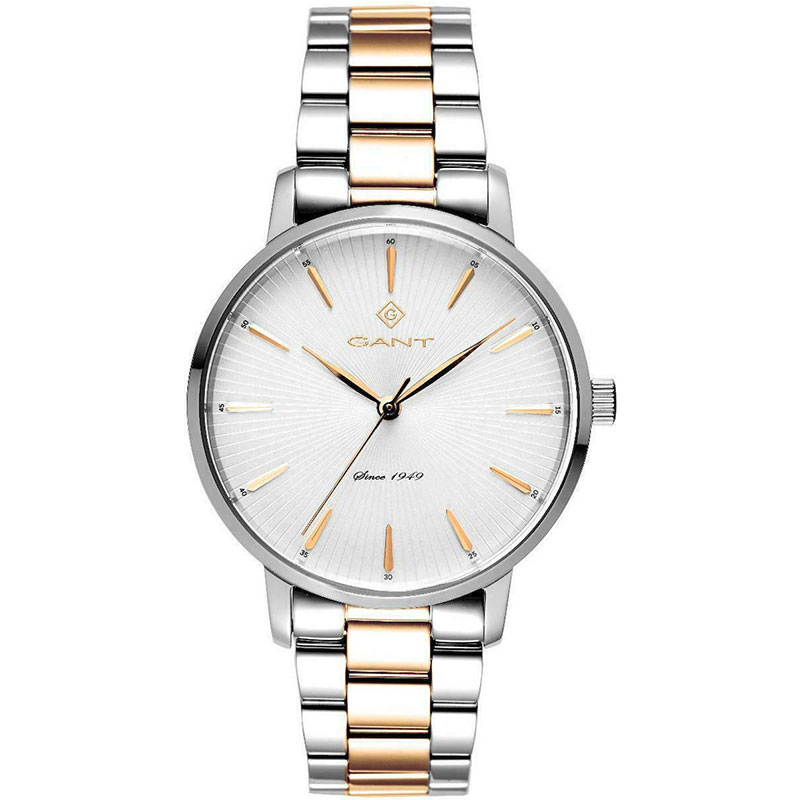 Γυναικείο ρολόι Gant δίχρωμο μπρασελέ από ανοξείδωτο ατσάλι και λευκό χρώμα καντράν G155003.