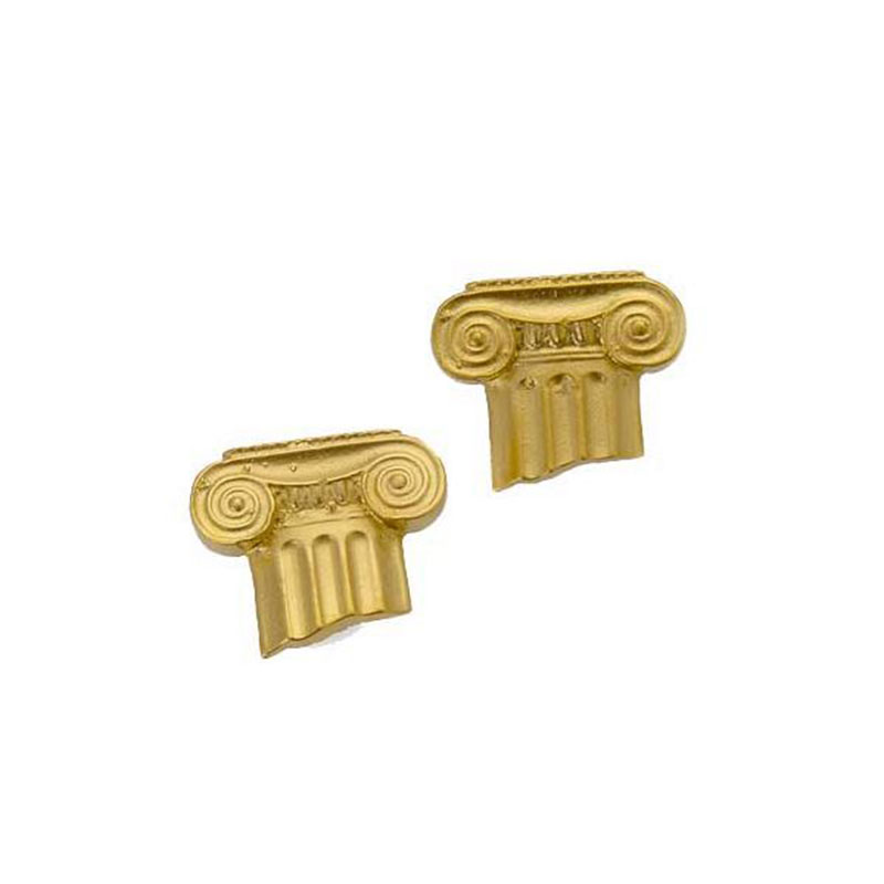 Womens Gold Plated Silver Stud Earrings 925 WITH ANCIENT CAPITAL.