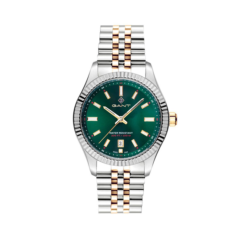 Gant womens watch, with stainless steel frame, steel bracelet and metal details on the dial.