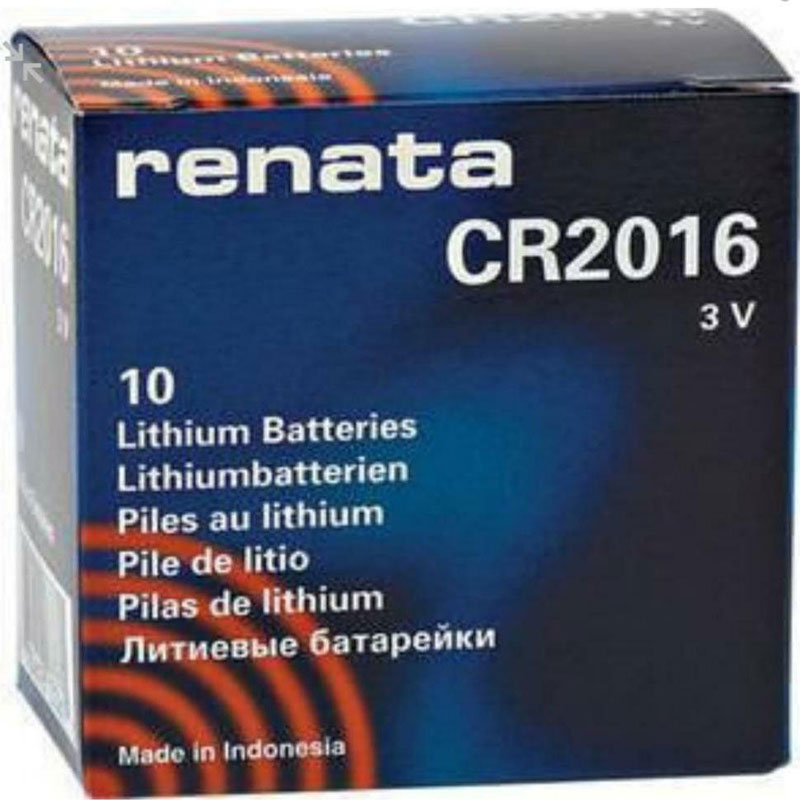 Renata Lithium Battery Watch CR2016 3V 10pcs.
