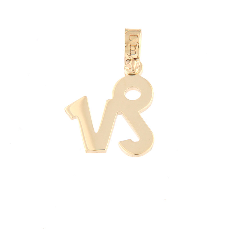 Handmade gold sign K14, Capricorn.