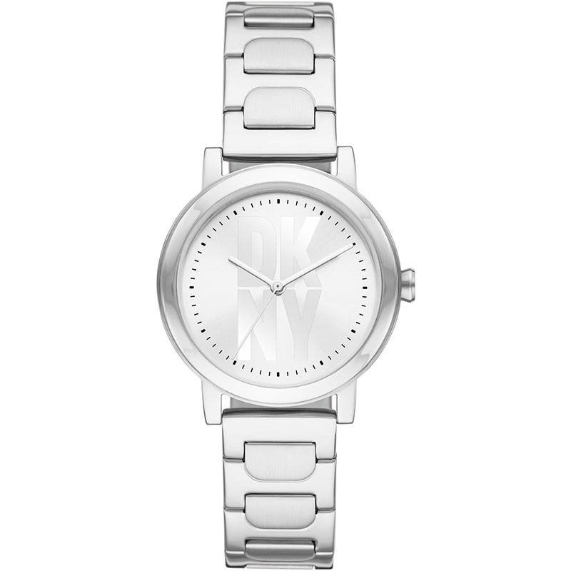 DKNY Womens Stainless Steel Watch with White Dial and Silver Bracelet NY6620.