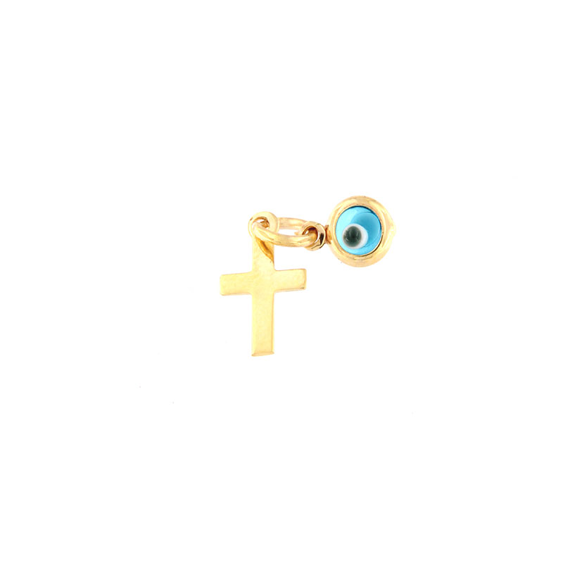 Gold cross with peephole for Boy and Girl K9.