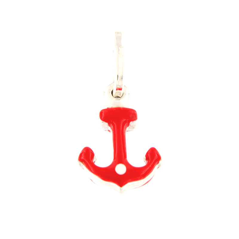 Childrens silver pendant 925 Anchor with enamel.
