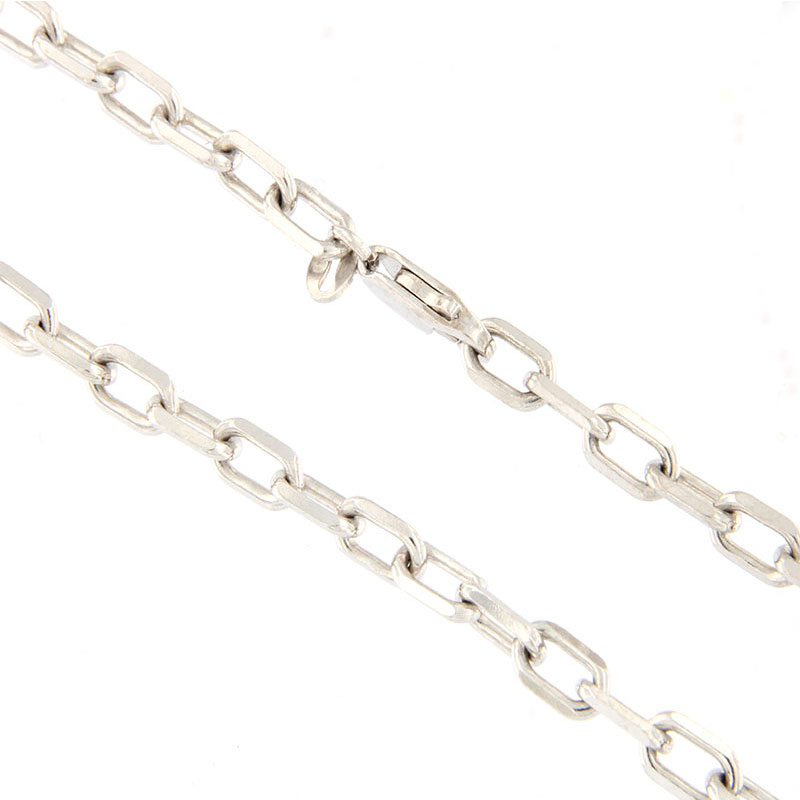 Silver platinum plated neck chain Greca 925 (54cm).