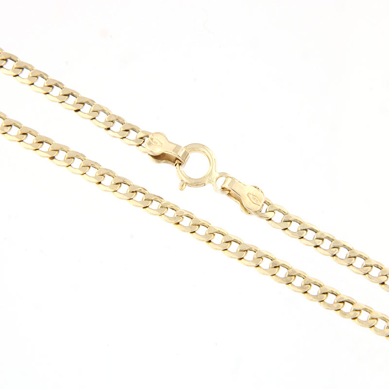 14 karat gold hollow chain 45cm.