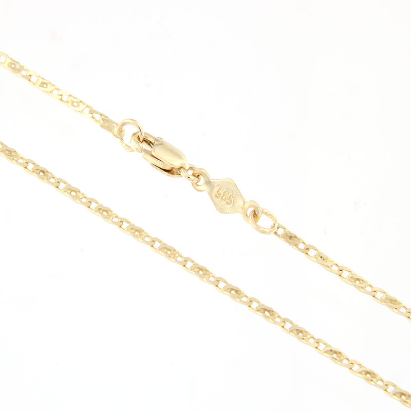 Solid 14 karat gold Partridges eye chain, solid 14 karat gold 50cm.