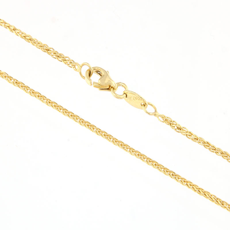Solid gold 9 carat solid square match chain 45cm made of 9 carat gold.