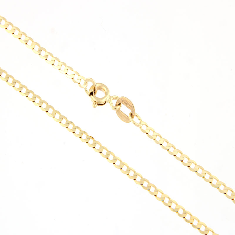 Solid gold 9 carat gold chain Courmet 50cm.