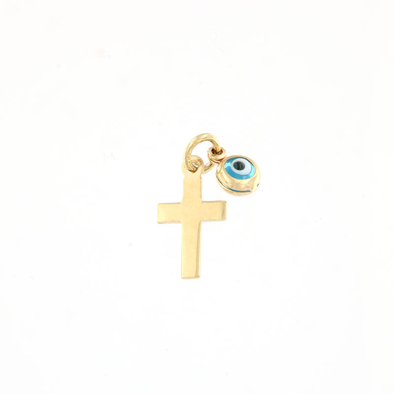 Gold cross with peephole for Boy and Girl K9.