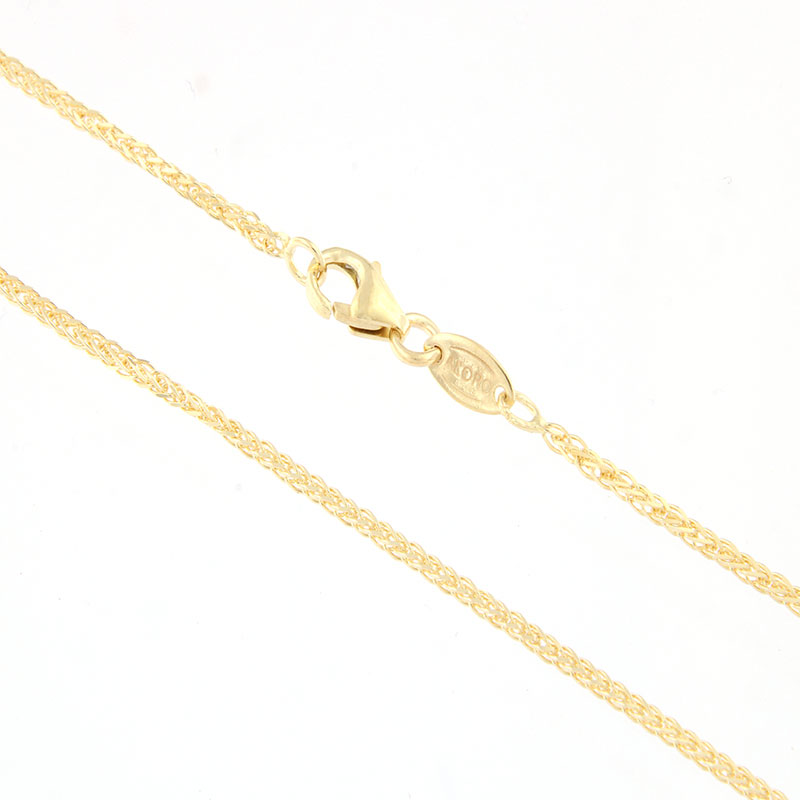 Solid gold 9 carat solid square match chain 46cm made of 9 carat gold.