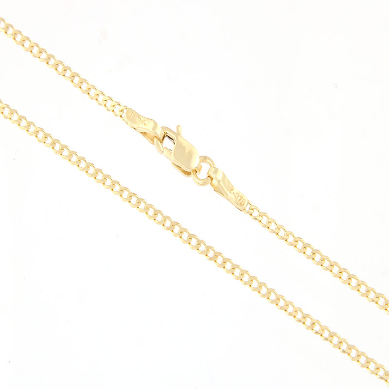 Solid gold 9 carat gold chain Courmet 50cm.