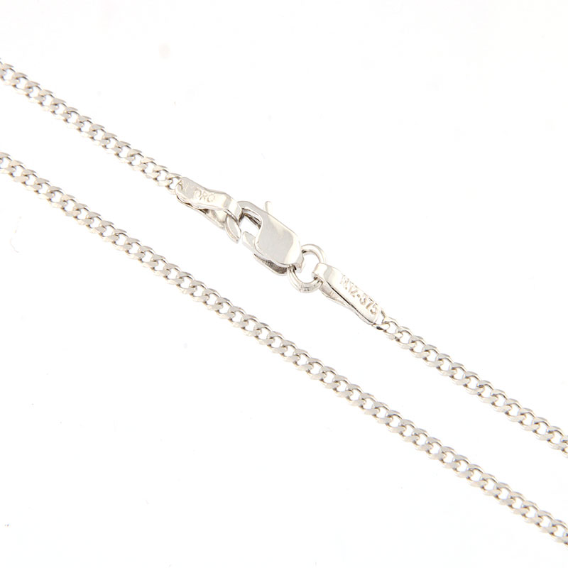 Chain Courmet solid white gold 9 carat chain 55cm.