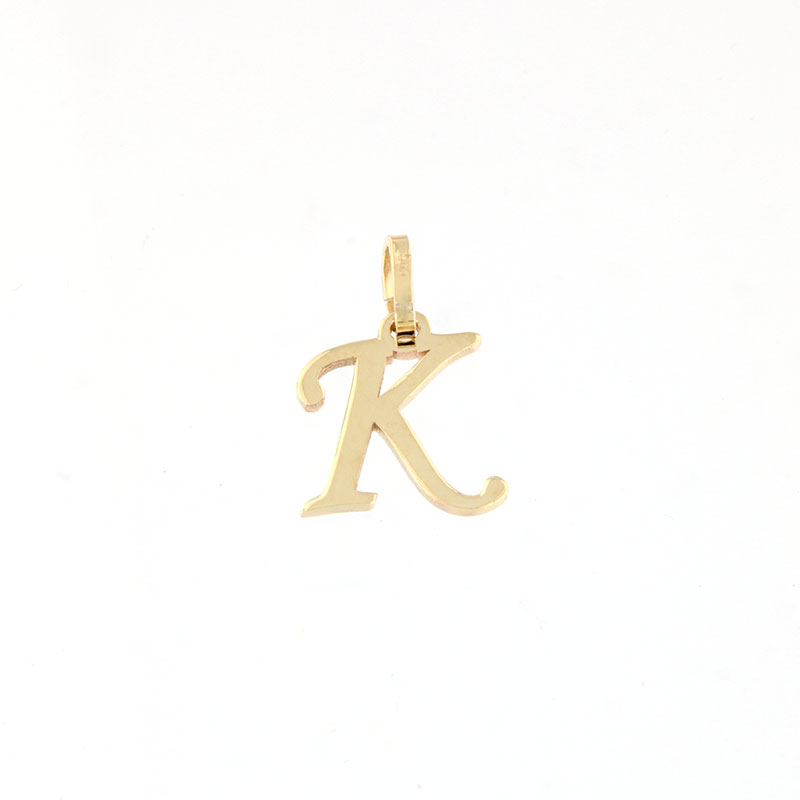 Childrens handmade monogram in gold (M) on a lacquered surface K14.