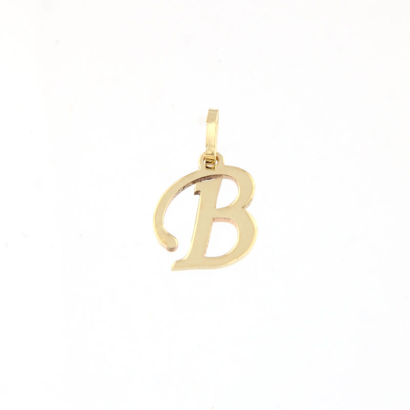 Childrens handmade gold monogram (B) on a lacquered surface K14.