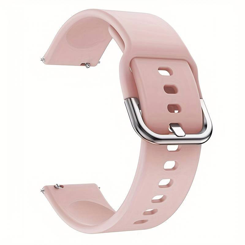 Silicone strap Pink with smooth surface 20mm.