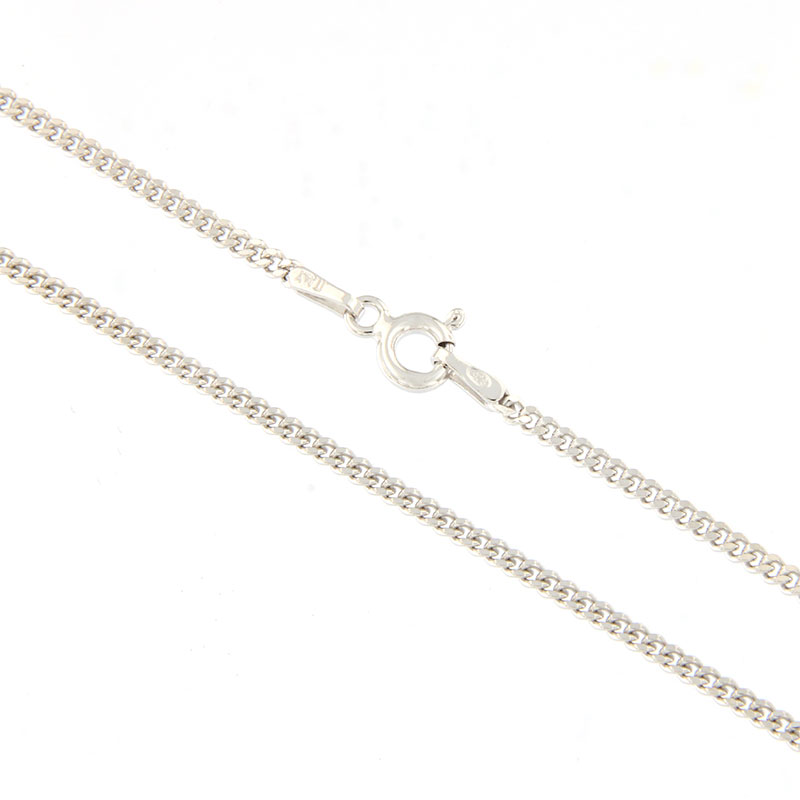 Silver platinum plated Courmet neck chain 925 (45cm).