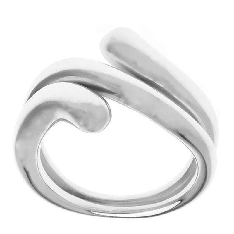 Γυναικείο ασημένιο δαχτυλίδι με λούστρε επιφάνεια 925.