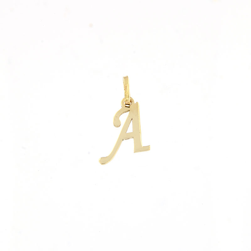 Childrens handmade gold monogram (A) on a lacquered surface K14.
