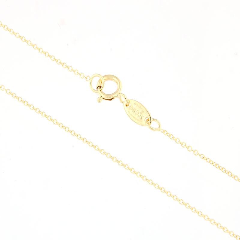 Solid round chain greca chain made of 14 carat gold 45cm.