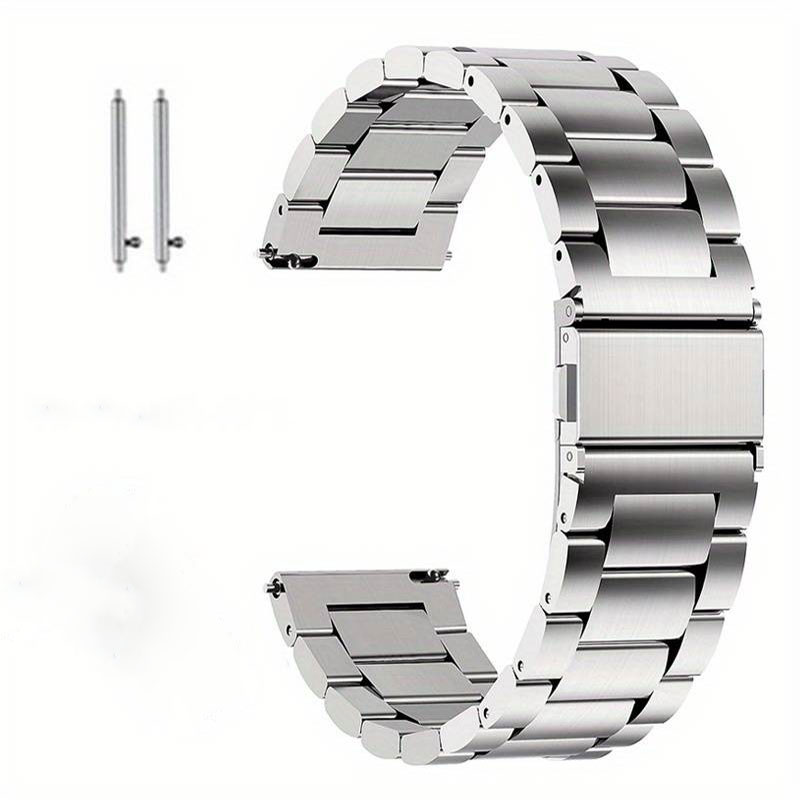 Silver solid metal bracelet with easy change system 20mm.