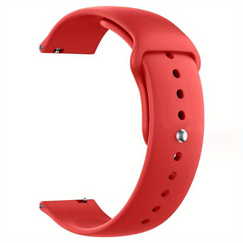 Silicone strap Red with smooth surface 20mm.
