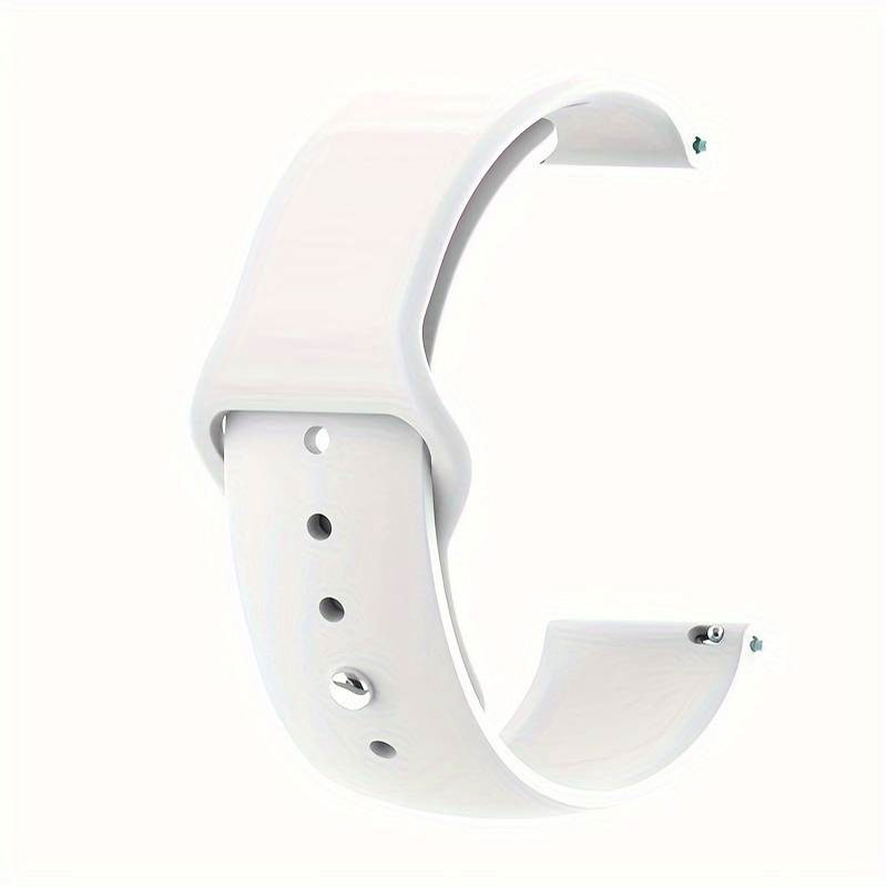 Silicone strap White with smooth surface 22mm.
