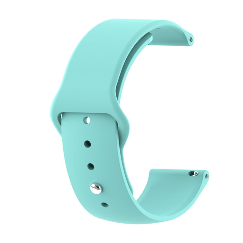 Silicone strap Petrol with smooth surface 20mm.