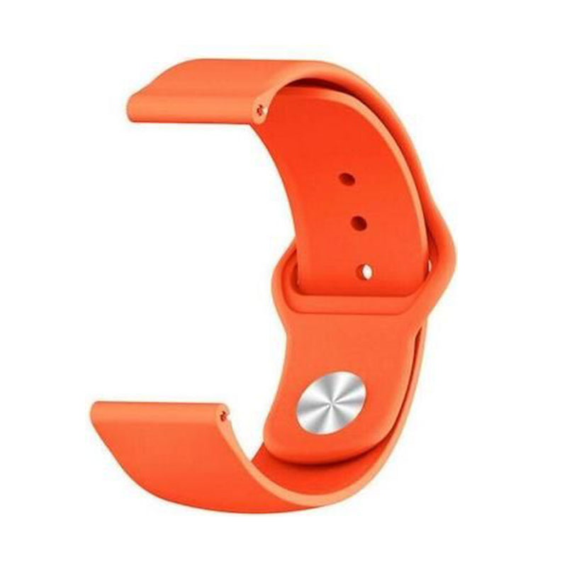 Silicone strap Orange with smooth surface 20mm.