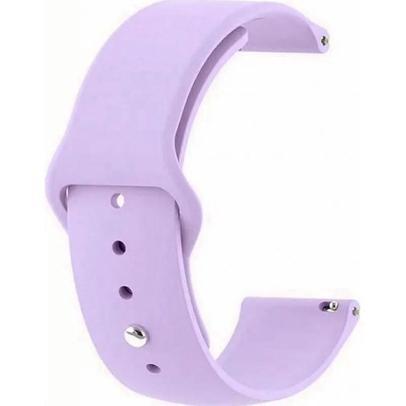 Silicone strap Purple lilac with smooth surface 22mm.